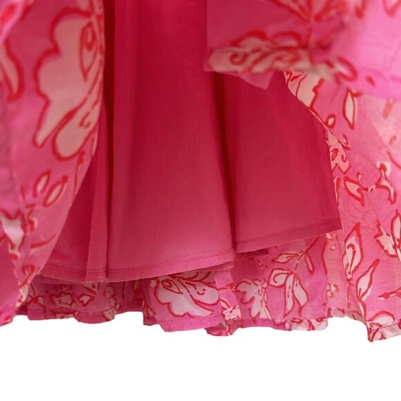 J.Marie The Rosie Ruched Smocked Mini Dress Pink Size XS - Picture 7 of 10